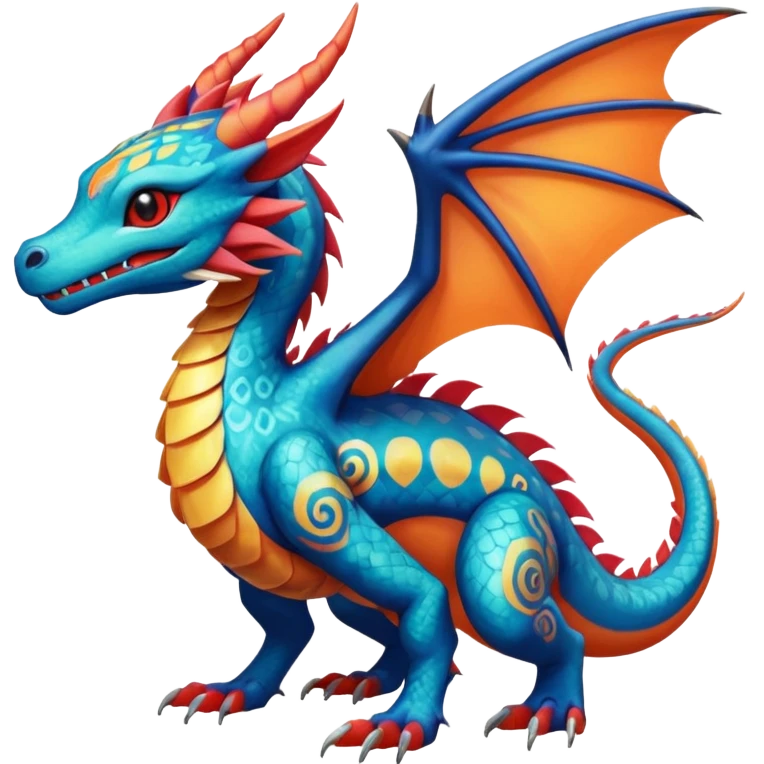  exotic tropical ornate dragonic Asian painted cyber-Sleuth-Loyd-Garmaddon-Litten-Linoone-Noibat-Fakémon-Pokémon-Vernid-creature emoji