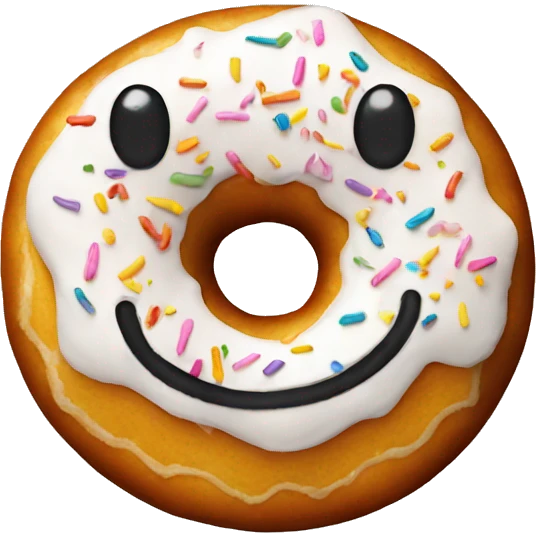 A donut with face emoji