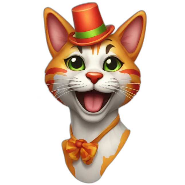 Clown-cat-funny emoji