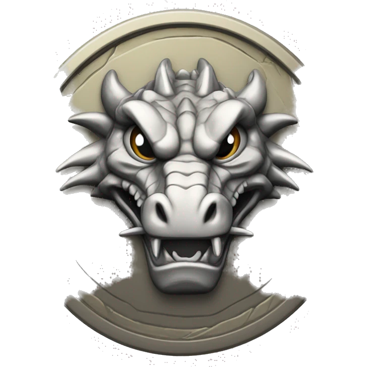 dubloon coin with a dragon head on it emoji