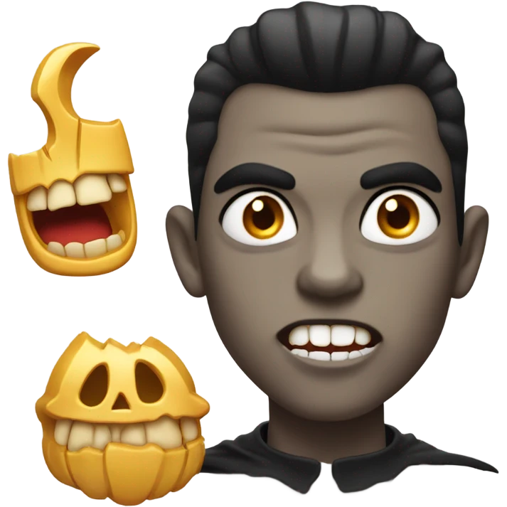 Vampire with golden grills emoji