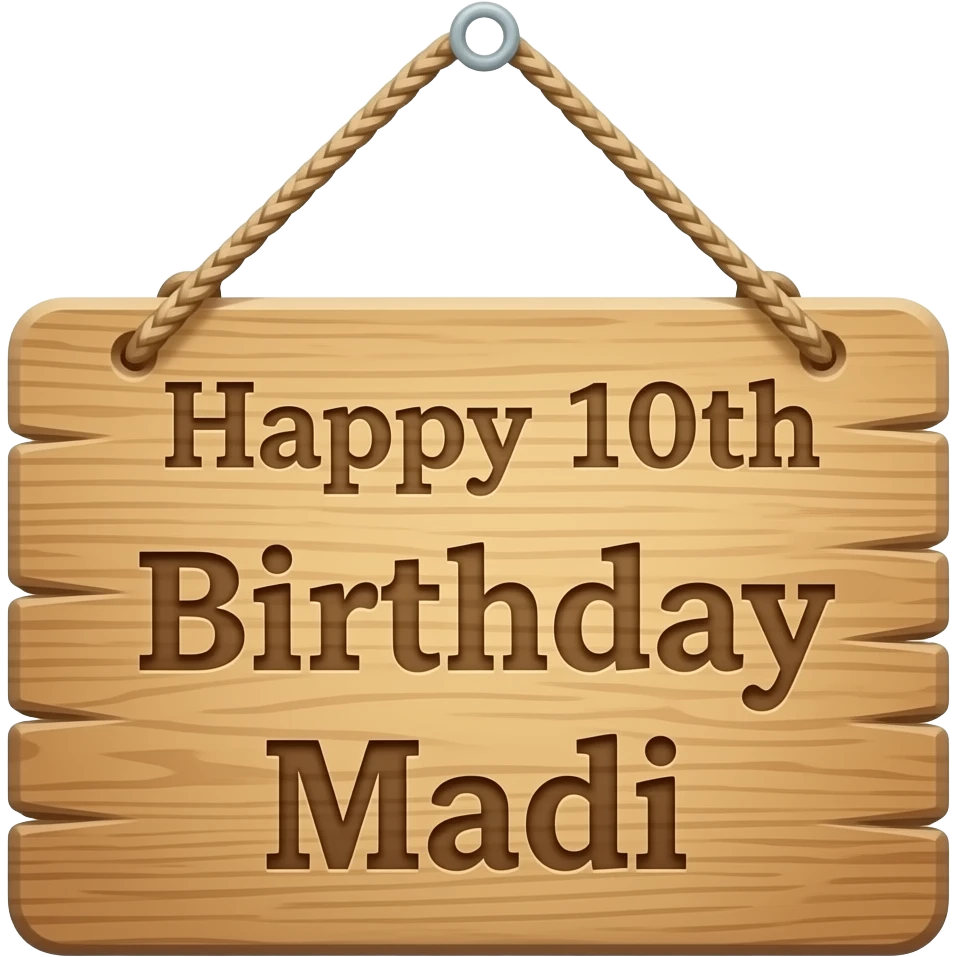 Happy 10th Birthday Madi SIGN emoji