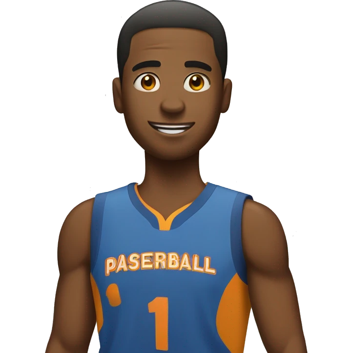 una persona con discapacidad jugando basketball. emoji