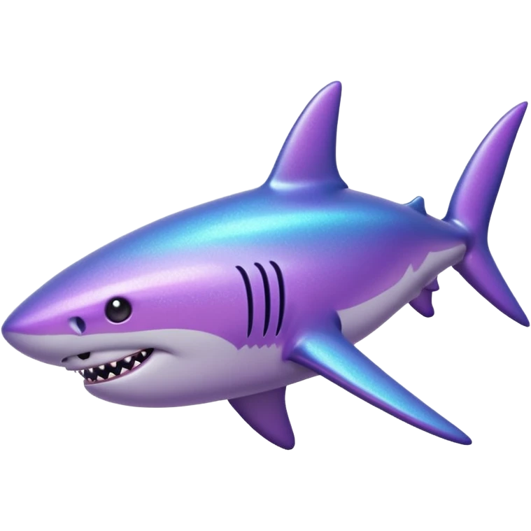 Glitter purple Shark emoji