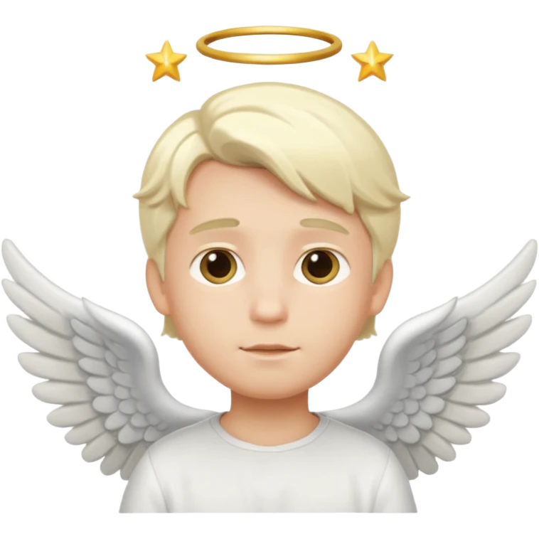 Blond white hair angel boy emoji emoji