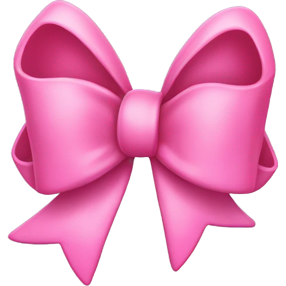 Pink bow with a boot emoji