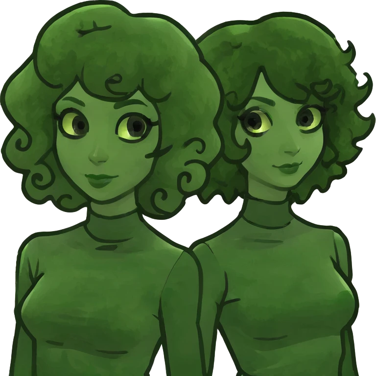 Two tan girls one with curly hair and one with wavy hair emoji