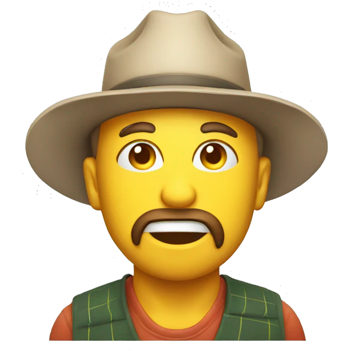 Farmer head exploding emoji