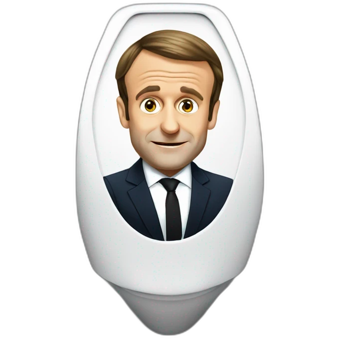 Emmanuel macron on toilets emoji