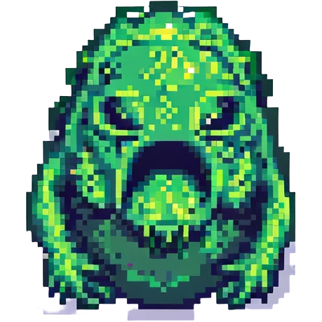 slime monster, green emoji