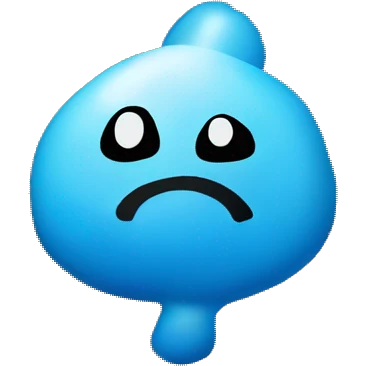spot logo in the form of inflatable graffiti in blue emoji