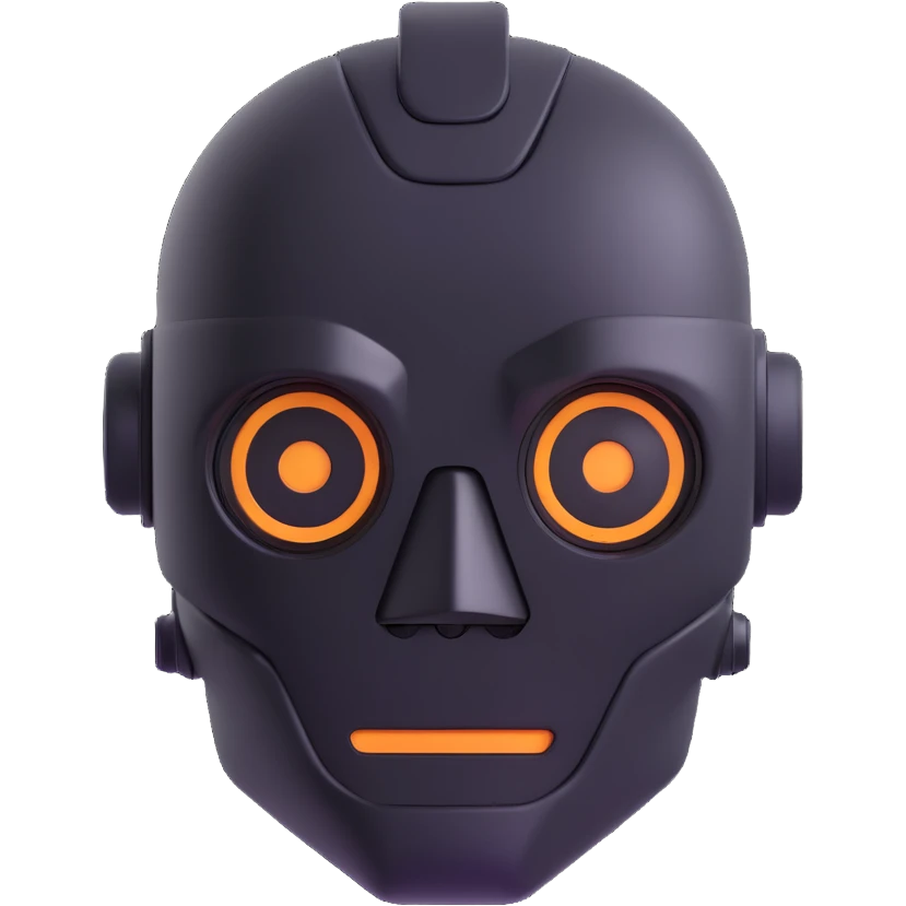 robot face representing artificial intelligence emoji