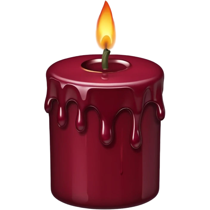 Maroon candle melting  emoji