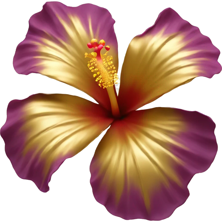 gold hibiscus flower emoji