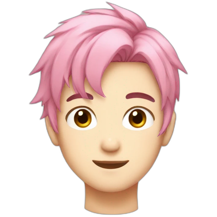 anime boy with pink hair emoji
