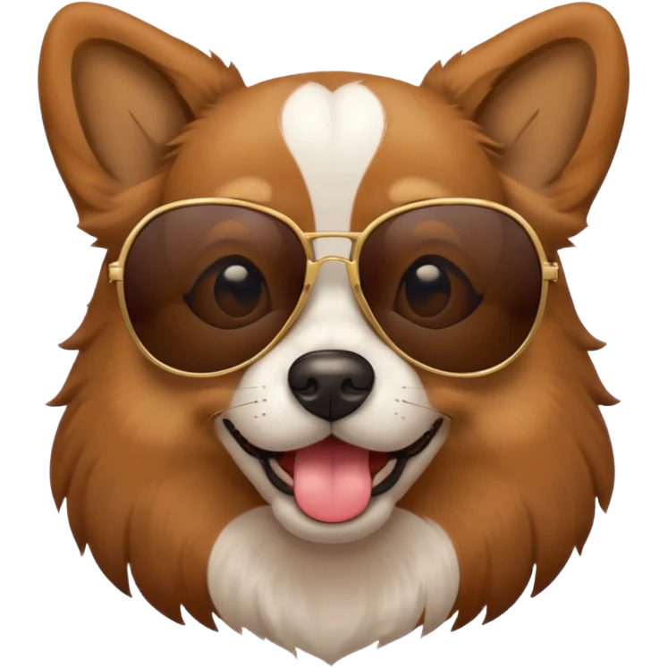 Dog with sunglasses emoji