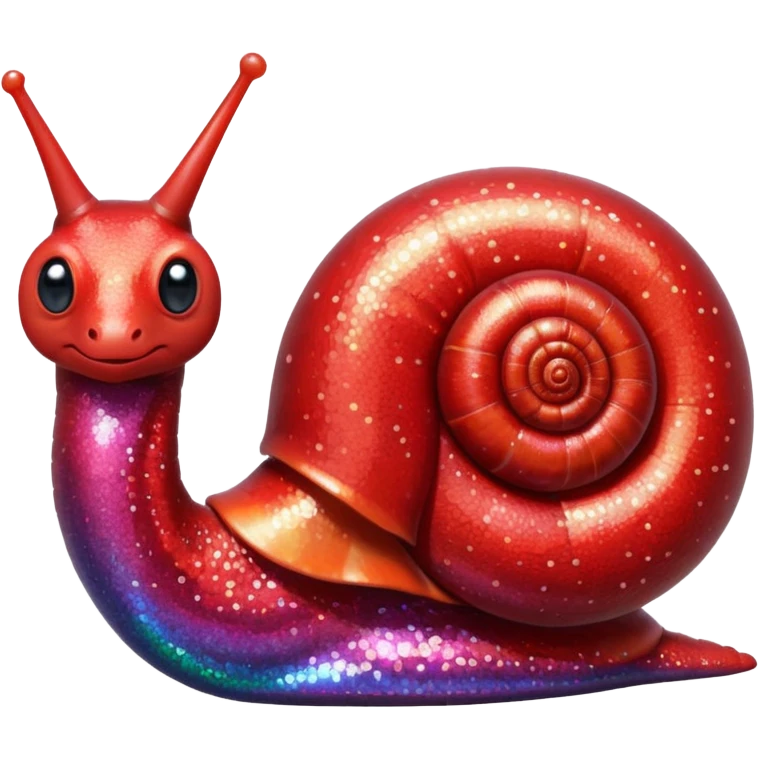 red glitter snail emoji