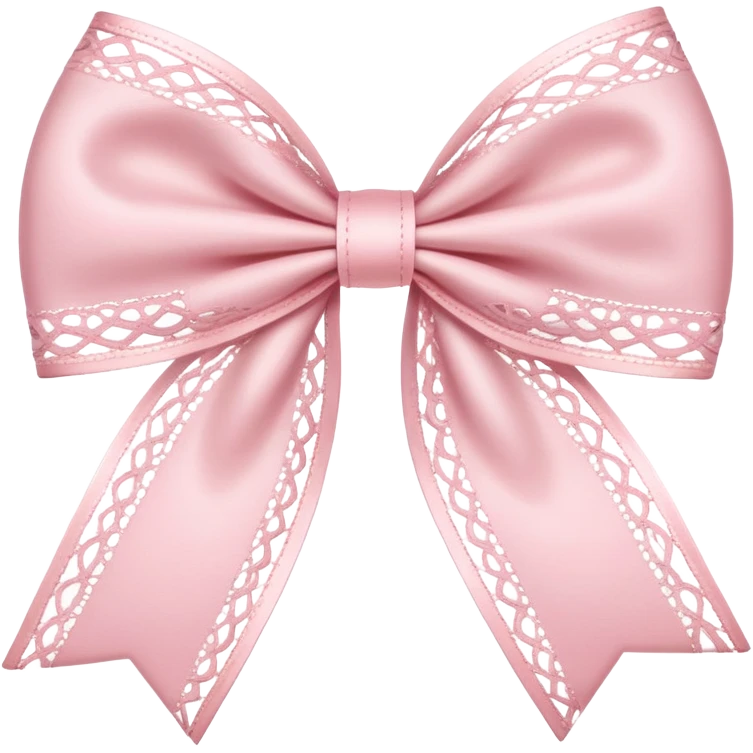 A baby pink cute lacy bow emoji