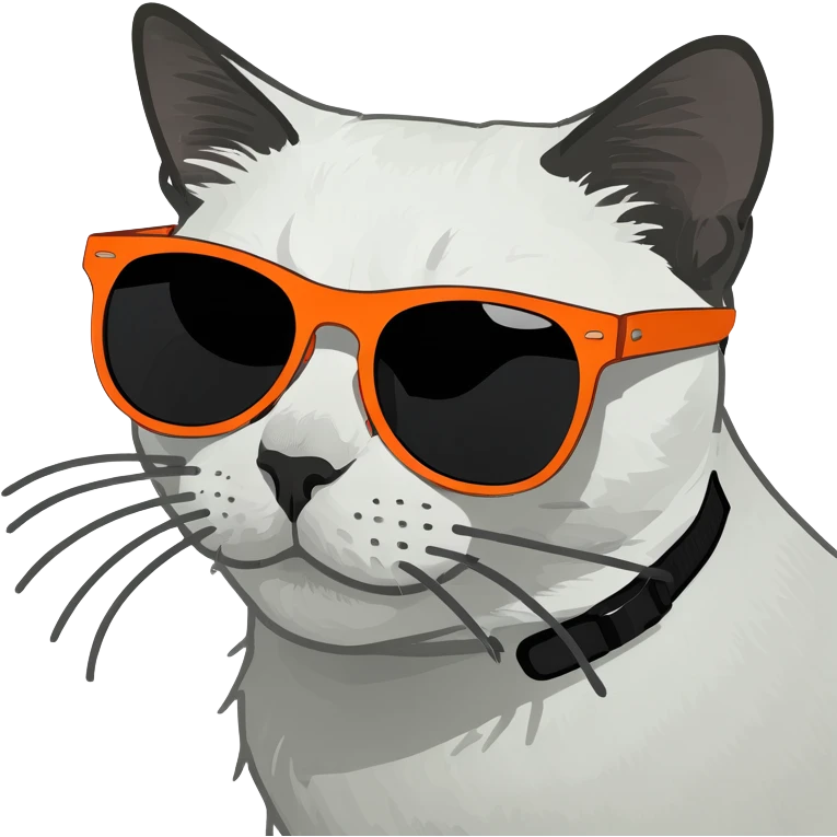 Cat with sunglasses emoji