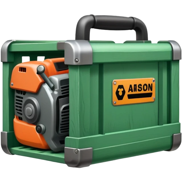 Chainsaw in a green crate emoji