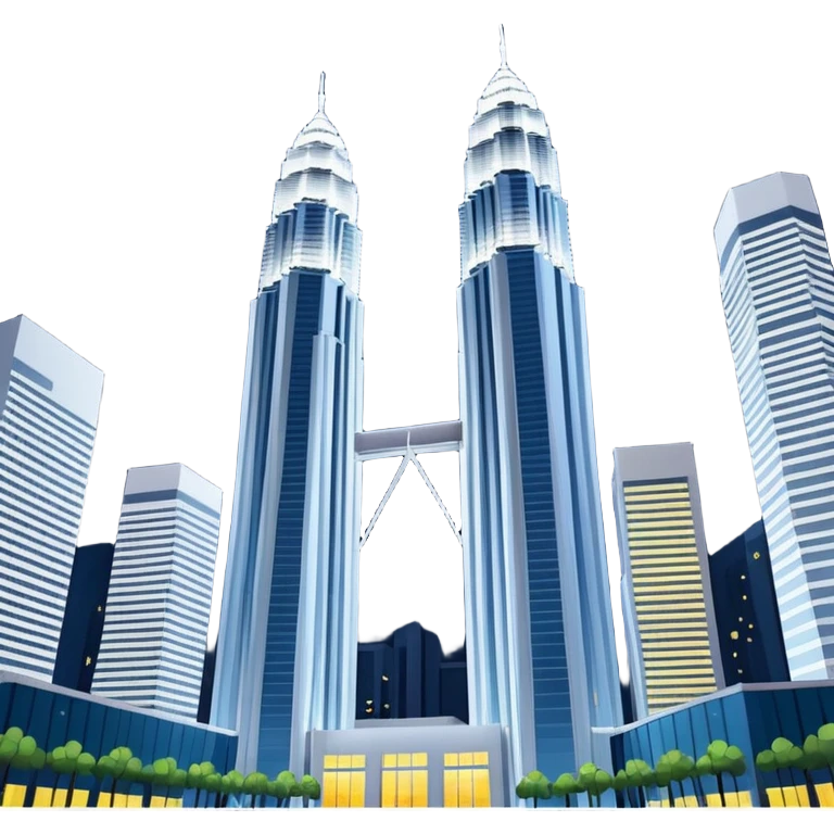 Kuala Lumpur Twin Towers, night view emoji