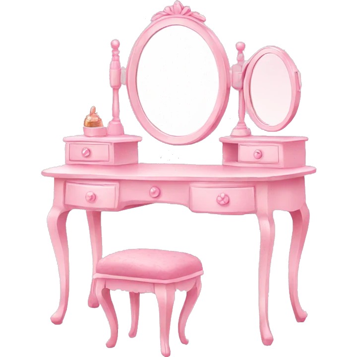 dressing table kawaii pink emoji