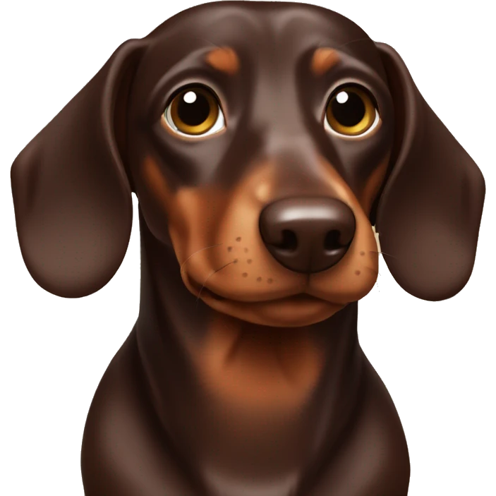 Chocolate & tan dachshund  emoji