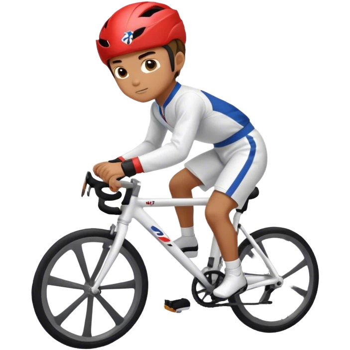 Taekwondo boy riding a road bike emoji