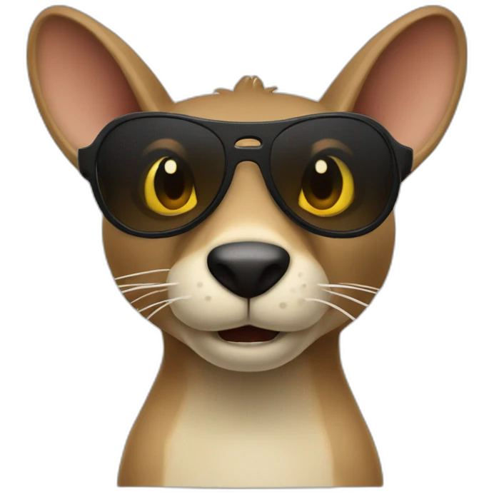 angry kangourou black sunglasses emoji