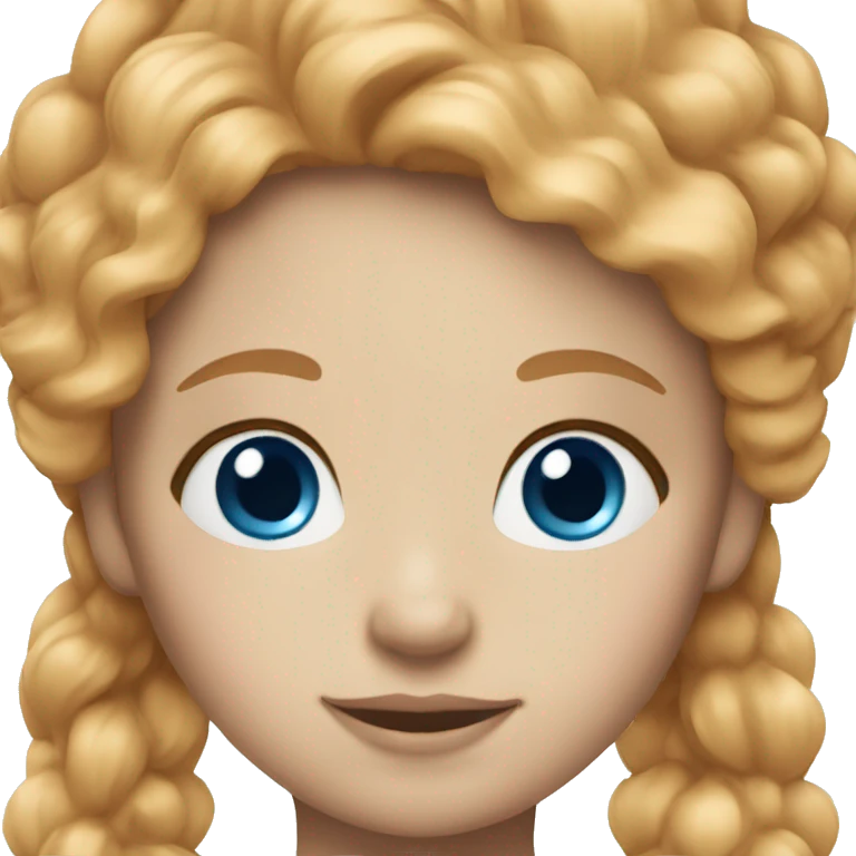 girl with strawberry blonde hair with blue eyes emoji