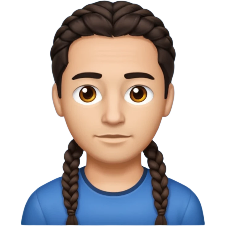 men and, haired, braided, brunet emoji