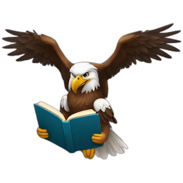 eagle reading a book emoji