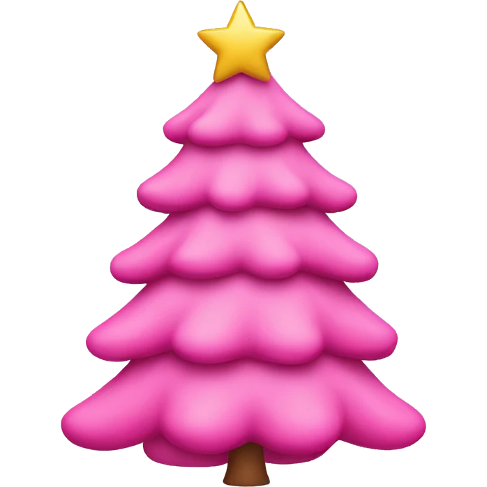 Pink Christmas tree  emoji