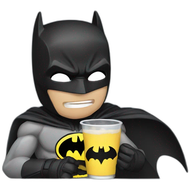 batman drinking emoji