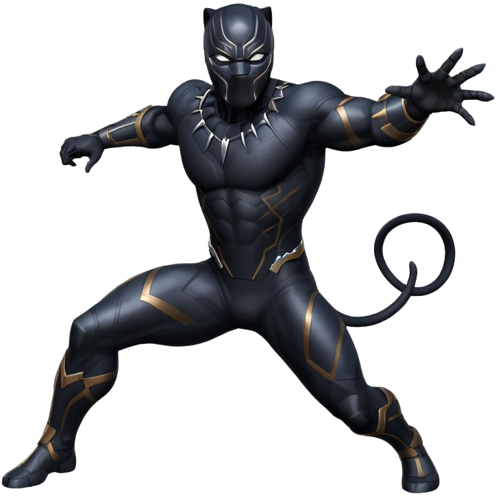 Create Black Panther is a Marvel pose emoji