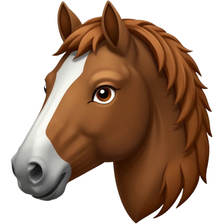 Horse football mascot head  emoji