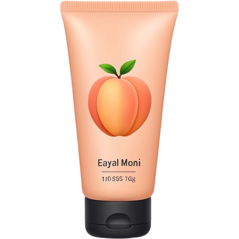 solid light peach plain skincare tube emoji
