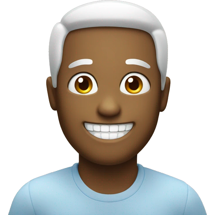 Smiling emoji with teeth emoji