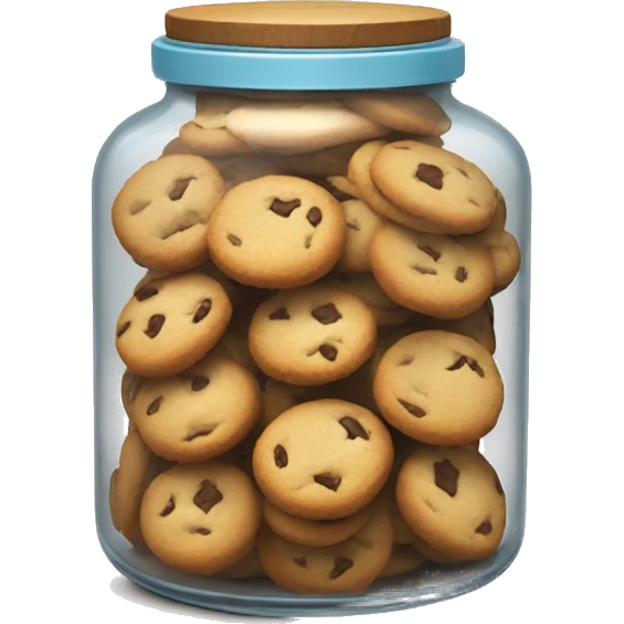 a decorative jar filled with cookies emoji