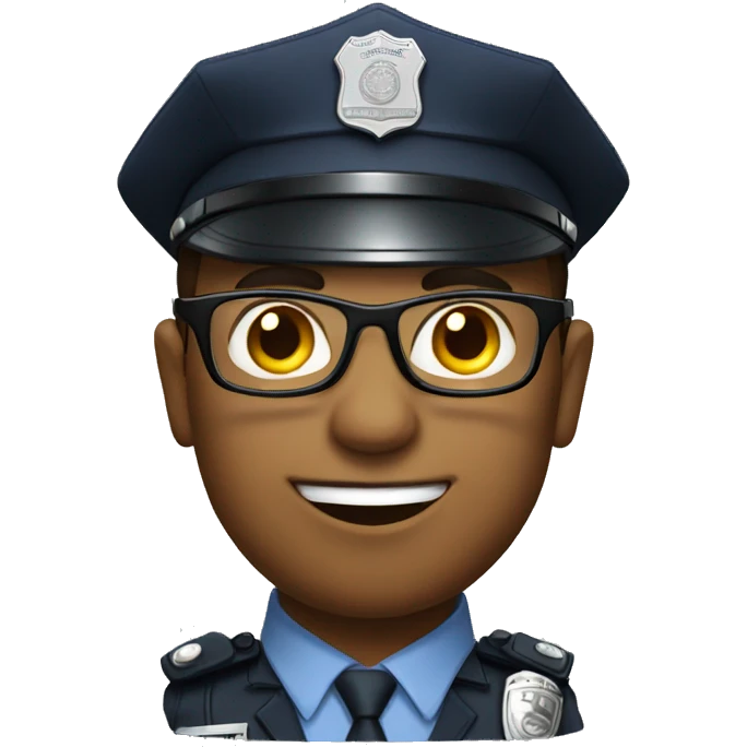 Police with glasses emoji