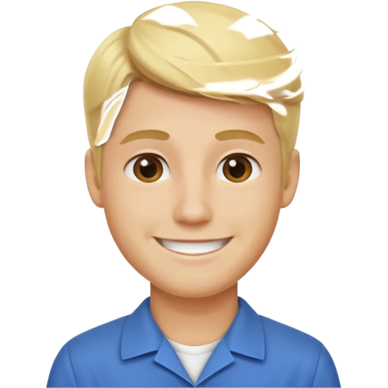 Blonde guy dauchaund cleaner emoji