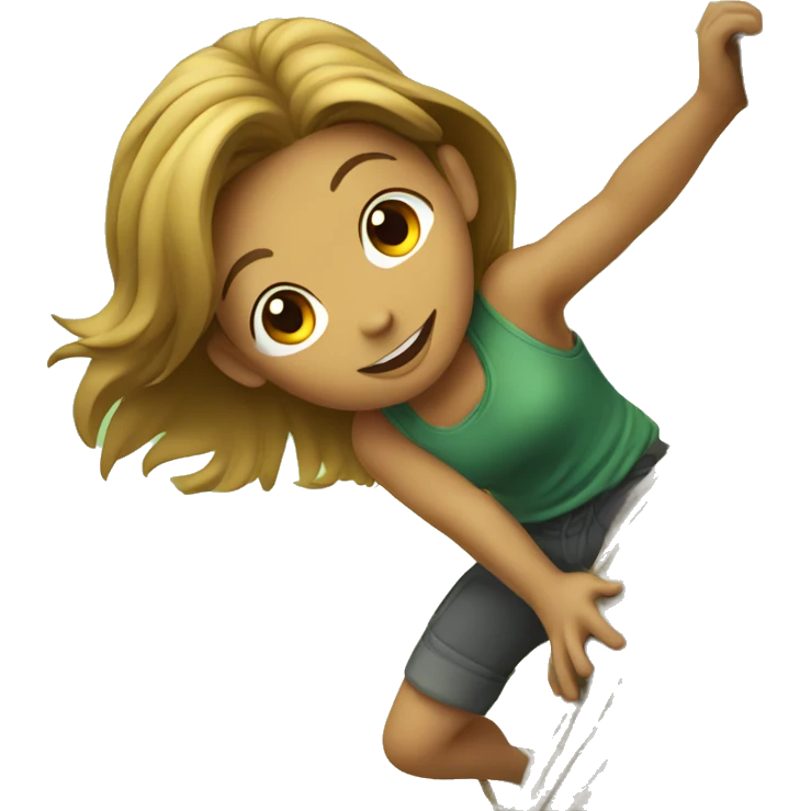 Girl climbing a tree  emoji