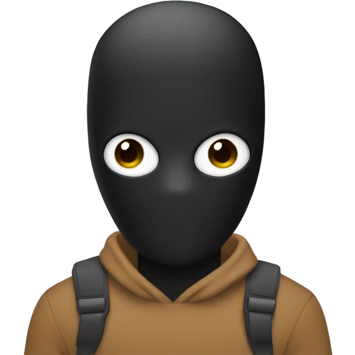 Rob black mask emoji