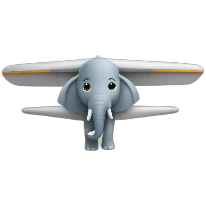 Elephant looks like a plane emoji