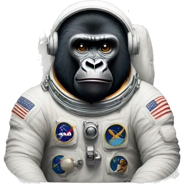 Astronaut gorilla emoji