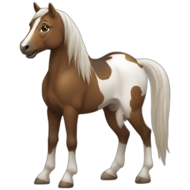 Cheval sur un chat emoji