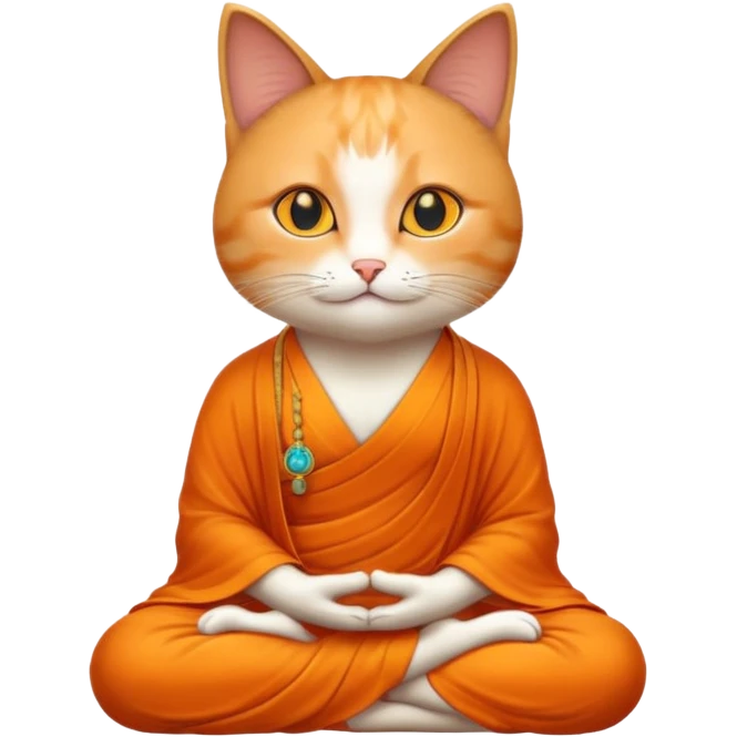 Buddhist cat emoji