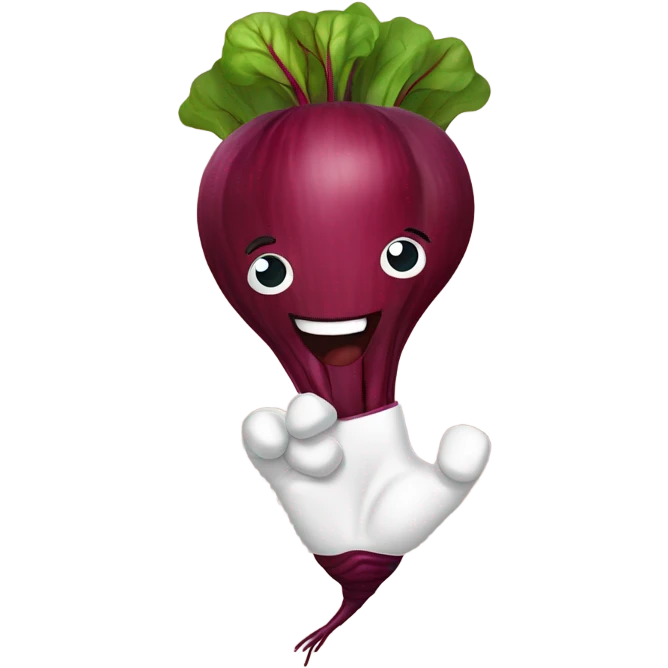 happy beetroot high five emoji
