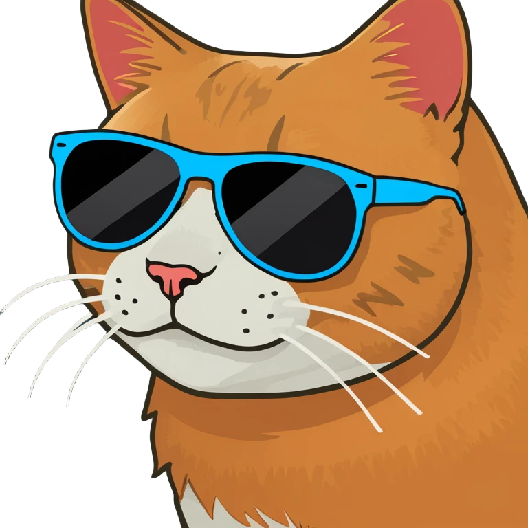 Cat with sunglasses emoji