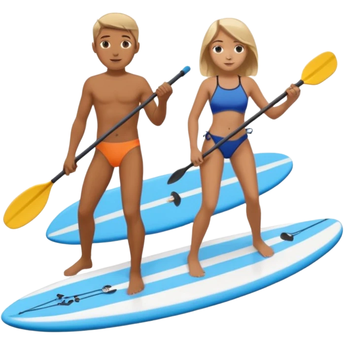 Paddle surf boy and girl emoji